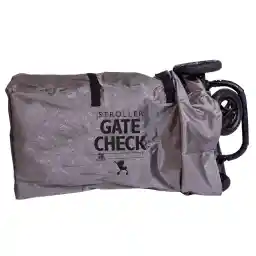 J.L. Childress Deluxe Gate Check Bag For Single & Double Strollers - Premium Heavy-Duty Durable Air Travel Bag, Adjustable Shoulder Straps Fits Most Strollers, Grey