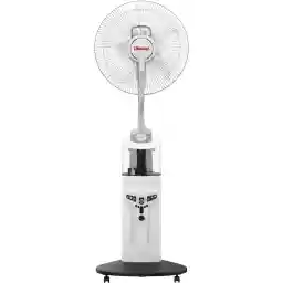 Nobel 16" Blade Rechargable Mist Standing Fan, Wide Oscillation, 4 Stack Bright LED - NF 777MRC - White 18 inch with 1 YEAR WARRANTY
