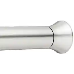 Amazon Basics Tension Curtain Rod, Adjustable 60.9 - 91.4 cm Width - Nickel, Classic Finial