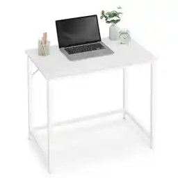 VASAGLE Computer Desk, Gaming Desk, Home Office Desk, for Small Spaces, 19.7 x 31.5 x 29.5 Inches, Modern Style, Metal Frame, Maple White ULWD038W44