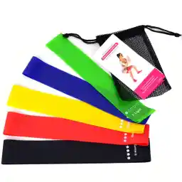 Ororitoli ECVV 6Pcs Resistance Bands Exercise Bands For Woman Yoga Resistance Loop Bands For Legs And Butt Workout Bands For Home Gym Fitness 5 Set With Bag, Black,Red,Blue,Yellow,Green