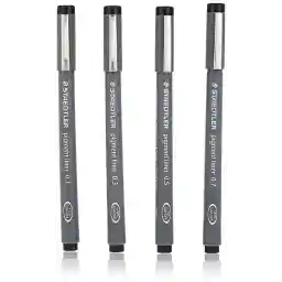 STAEDTLER PIGMENT LINER BLK SET/4
