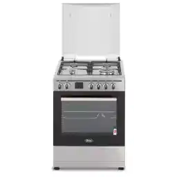 Terim 60X60 Cooker, 4 Gas Burners, With 55L Oven Capacity, Stainless Steel, Terge66St, 1 Year Warranty