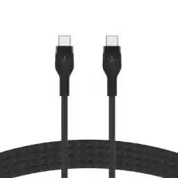 Belkin Fast Charge Pro Flex Braided USB C charger cable, USB-IF certified Power Delivery PD type C fast charging cable for iPhone 16, 15, Galaxy S24, S23, MacBook Pro, iPad, Pixel and more – 1m, black