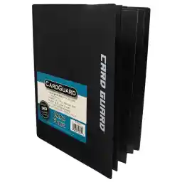Trading Card Pro-Folio, 9-Pocket Side-Loading Pages, Holds 360 Cards, Black