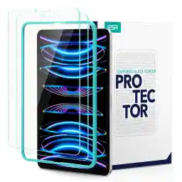 ESR 2 stuks screen protector compatibel met iPad Pro 11 2021/2020 en iPad Air 4 2020, met krasbestendige HD-helderheid en montageframe