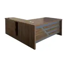 Mahmayi Noce 1825 Modern Executive Desk Dark Walnut (160cm), OFFICE FURNITURE