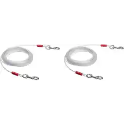 Amazon Basics Tie-Out Cable For Dogs Up To 90Lbs, 25 Feet, Set Of 2