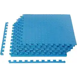 Amazon Basics foam interlocking exercise gym floor mat tiles - pack of 6, 24 x 24 x .5 inches, blue