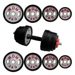 دمبل بدنسازی متغیر فلزی تکی 10 کیلوگرمی MDM | نقره ای