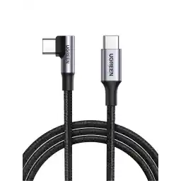 UGREEN USB C to USB C Cable Right Angle 2M 100W 5A PD Fast Charge Type 90 Degree Power Data Lead Compatible with iPhone 17-15 Series, MacBook Pro/Air,iPad Pro,Samsung S25/24/ultra,Huawei Lenovo Dell
