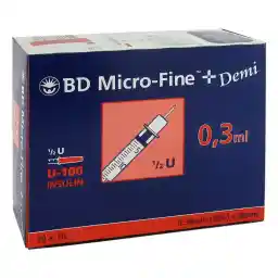 Becton Dickinson GmbH BD Micro-FineTM+ U 100 Insulin Shots 0.3 x 8 mm (Pack of 100)