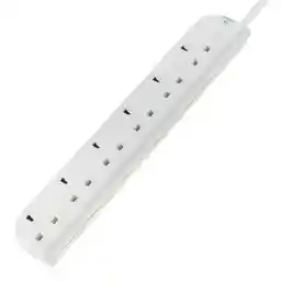 Belkin E Series 6 Plug SurgeStrip Surge Protected Extension Lead, White, F9E600uk3M, 3m