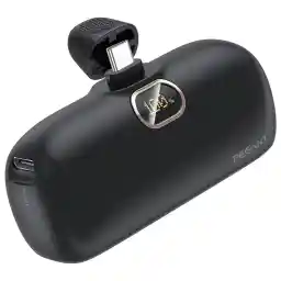 PEGANT 5000mAh Mini Power Bank Fast Charging 20W USB C PD3.0 Compact Portable Charger Small Type C External Powerbank Battery Compatible with iPhone 15, Samsung (Black)