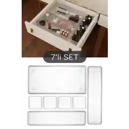 سازماندهی کشو مدولار 7 تکه Meleni Home، آرایشگر حمام و جواهرات - سازماندهی دسکتاپ اداری