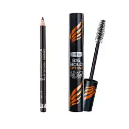 پک مداد ابرو حرفه ای مدل 001 Dark Brown ریمل لاندن و ریمل حجم دهنده Big Bold Extreme | ایزادورا