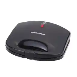 Black & Decker 600W 2 Slice Non-Stick Sandwich Maker Black TS1000-B5 2 Years Warranty