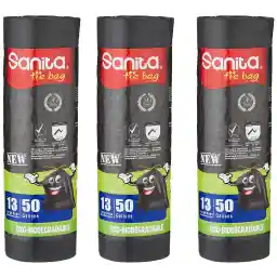 Sanita Club Biodegradable Tie Bags 13-Piece 50 g, 3-Rolls