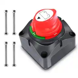 Nilight - 90015A Battery Switch 12-48V Waterproof Heavy Duty Battery Power Cut Master Switch Disconnect Isolator For Car Vehicle Rv And Marine Boat (On/Off),2 Years Warranty