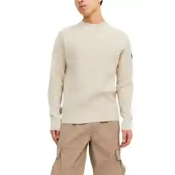 JACK & JONES Men's JCOFILO KNIT MOCK NECK SN Pullover