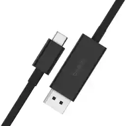 کابل USB-C/DisplayPort 1.4 Belkin، 2 متر، 32.4 گیگابیت بر ثانیه، 8K @ 60 هرتز یا 4K @ 144 هرتز، با HBR3، DSC، HDCP 2.2، حالت DP Alt، سازگار با عقب، با Windows، macOS، iPadOS، Android کار می کند و بیشتر