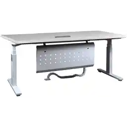 Mahmayi Lift-12 Electronic Height Adjustable Modern Desk with Snake Cable Management - Efficient Office Desk with 2 Grommets for Organized Workspaces and Customizable Ergonomics (White, 180cm)