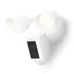 Ring Floodlight Cam Wired Plus, White - 1080P Hd Video, Motion-Activated Led Floodlights, Built-In Siren, Hardwired Installation | With 30-Day Free Trial Of Ring Home