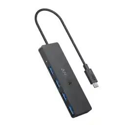 Anker 4-Port USB 3.0 Data Hub, Ultra-Slim 5Gbps USB-C OTG Hub with 20 cm Extended Cable, For MacBook, Mac Pro, Mac mini, iMac, Surface Pro, XPS, PC, Flash Drive, Mobile HDD (Charging Not Supported)