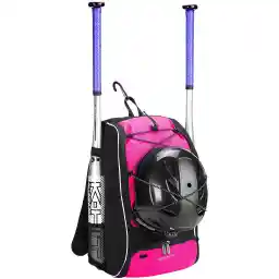 Amazon Basics Youth Baseball Equipment Backpack, Pink