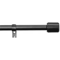 Amazon Basics 2.54 CM Curtain Rod with Cap Finials, 1.83 M to 3.66 M, Dark Bronze (Espresso)