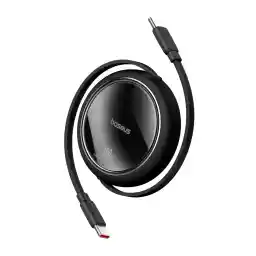 Baseus 100W PD 5A Both-Way Mini Retractable USB C Cable, Fast Charging Cable with High-Speed 480Mbps Data Transmission for iPhone 15 Pro Max, Samsung S24 Ultra, MacBook, iPad Pro/Air, etc