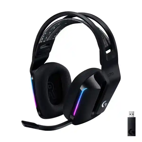 Logitech G733 LIGHTSPEED Wireless Gaming Headset met verende hoofdband, LIGHTSYNC RGB, Blue VO!CE-microfoontechnologie en PRO-G-audiodrivers - Zwart