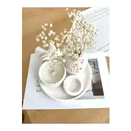 Pure Özel Tasarım Kokulu Doğal Mum Ve Vazo Aksesuar Seti