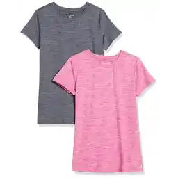 Amazon Essentials Women's Active Quick Dry Tech Stretch Short-Sleeve Crewneck T-Shirt (Available in Plus Size), Multipacks