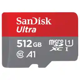 SanDisk 512 گیگابایت Ultra MicroSDXC برای کارت Chromebook UHS-I + آداپتور SD (برای گوشیهای هوشمند و تبلتها، A1، کلاس 10، U1، ویدیوهای Full HD، سرعت خواندن تا 150 مگابایت بر ثانیه)