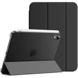 JETech Case for iPad mini (A17 Pro, 2024 Model, 7th Generation) / mini 6 (2021 Model, 6th Generation), Slim Stand Hard Back Shell Smart Cover with Auto Wake/Sleep (Black)