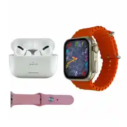 ساعت هوشمند ورنا مدل 01 Ultra Pack به همراه هندزفری بلوتوثی و بند