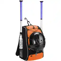 Amazon Basics Youth Baseball Equipment Backpack, Orange
