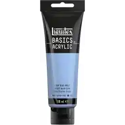 Liquitex Basics 8870052 رنگ اکریلیک مونوپیگمنت، رنگدانه های هنرمند، نور سریع، ویسکوزیته متوسط، کیفیت آرشیو، پرداخت نیمه براق، 118 میلی لیتر - بنفش آبی روشن