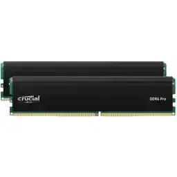 کیت Crucial Pro RAM 32GB (2x16GB) DDR4 3200MT/s (از 3000MT/s از 2666MT/s) Desktopgeheugen CP2K16G4DFRA32A