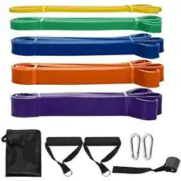 SKY-TOUCH Pull Up Assist Bands,8 Packs Pull Up Assist Bands Set Resistance Loop Bands Powerlifting Exercise Stretch Bands With Door Anchor And Handles, Multicolor