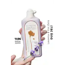 ژل دوش تسکین دهنده و آرامش بخش Iva Natura با عصاره اسطوخودوس و گل رز 350 میلی لیتر