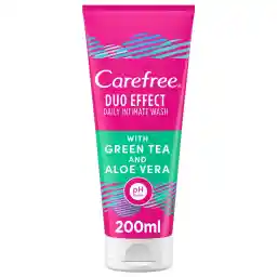 Carefree Daily Intimate Wash Duo Effect with Green Tea and Aloe Vera 200ml
