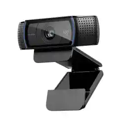 Logitech C920 HD Pro Webcam, full HD 1080p/30fps videogesprekken, helder stereogeluid, HD-lichtcorrectie, werkt met Skype, Zoom, FaceTime, Hangouts, PC/Mac/Laptop/Macbook/tablet, zwart, 1 stuk