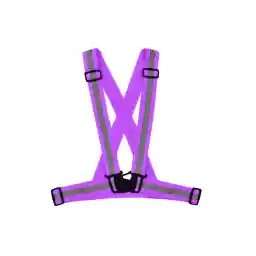 Spartan Reflective Cycling Safety Vest – High Visibility Purple Lightweight Mesh with Adjustable Straps, Breathable Design for Night Riding, Running & Outdoor Safety Gear | SP-9104