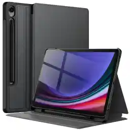 JETech Case for Samsung Galaxy Tab S9 11-Inch with S Pen Holder, Slim Folio Stand Protective Tablet Cover, Multi-Angle Viewing (Graphite Black)