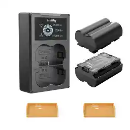 SMALLRIG 2040mAh Vervangende Camera Batterij (2 pcs) voor Fujifilm NP-W235 met Smart LCD-Scherm, met USB-C/USB-A voor Fujifilm X-T5, X-T4, GFX50S II, GFX-100S, GFX-100 II, X-H2, X-H2S, X-S20-3822