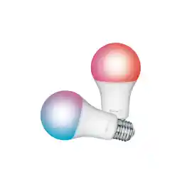 Trust WIFI Smart LED-Lamp E27, Wifi-Lamp, Smart RGB-Lamp, Werkt met Alexa en Google Nest, Kleurveranderende Gloeilamp, Duopakket - Wit en Kleur