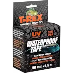 T-Rex 827-00 Waterdichte tape – waterdichte, weerbestendige reparatietape voor het bevestigen en afdichten – 50 mm x 1,5 m