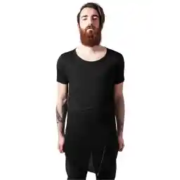 Urban Classics Men Long Open Edge Front Zip Tee T-Shirt (pack of 1)